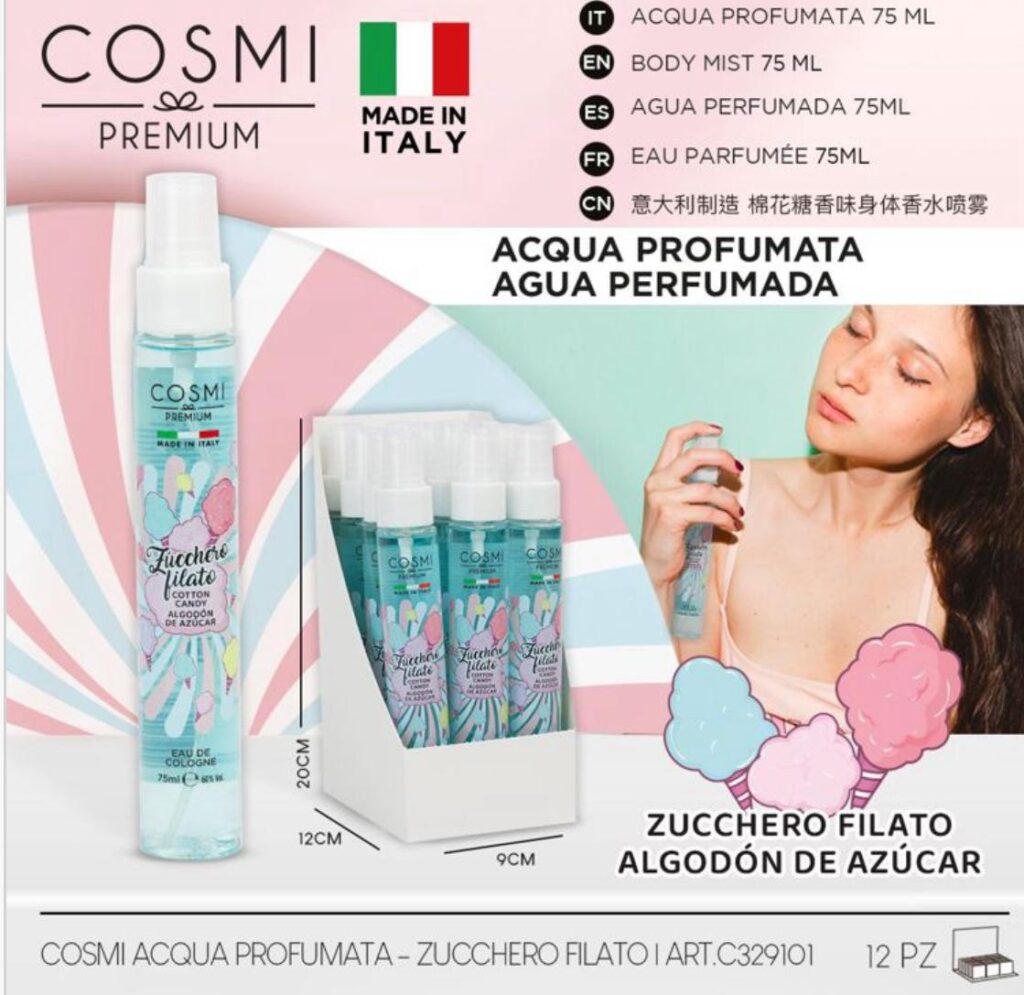 Acqua profumata corpo Cosmi -zucchero filato- 75ml