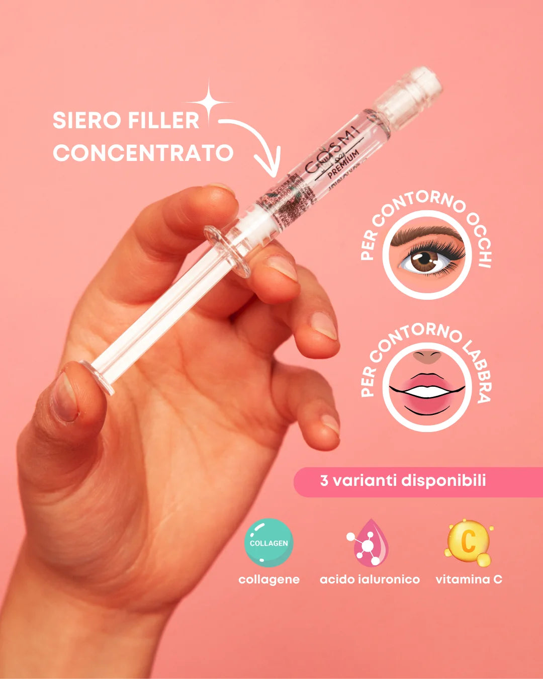 Siero filler contorno occhi e labbra Cosmi
