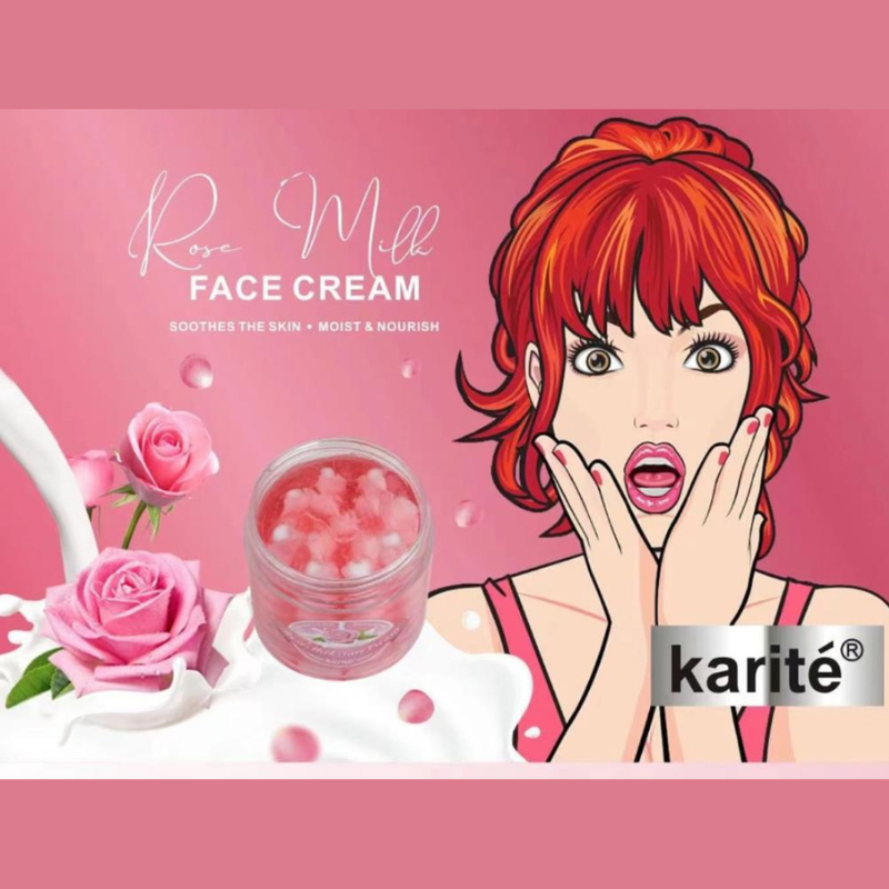 Crema viso in capsule all'estratto di rosa e latte - skincare coreana -55 ml