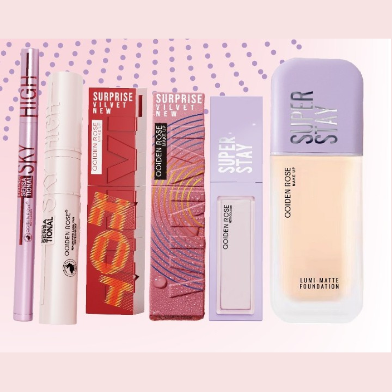 Make Up Box Premium - composta da 10 pezzi - mascara, eyeliner, lip gloss, fondotinta, correttore