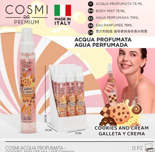 Acqua profumata corpo Cosmi - cookies and cream- 75ml