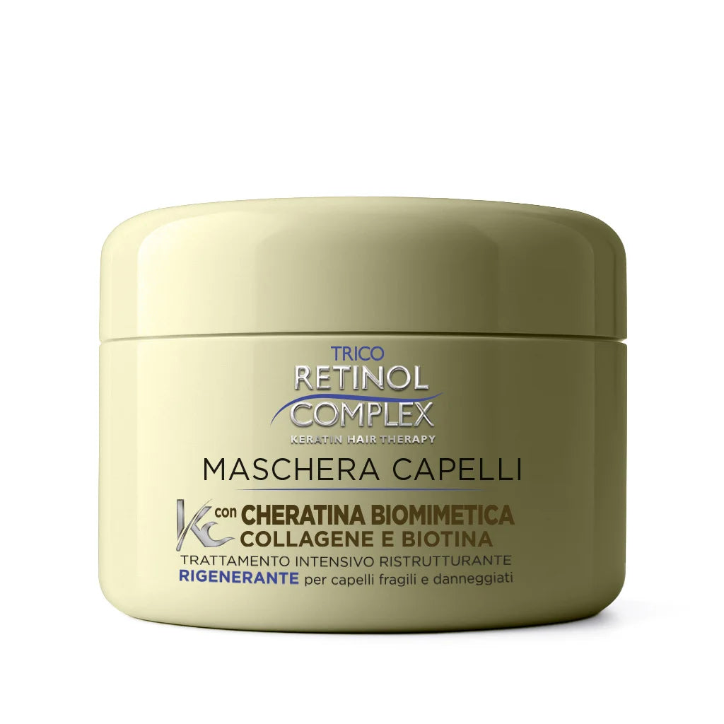 RETINOL COMPLEX - MASCHERA CAPELLI RISTRUTTURANTE CON CHERATINA, COLLAGENE E BIOTINA - 300ml