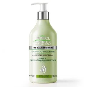 RETINOL COMPLEX - SHAMPOO PURIFICANTE, RIEQUILIBRANTE CON ORTICA, CHERATINA E ARNICA: PER CAPELLI GRASSI E CON FORFORA- 500ml