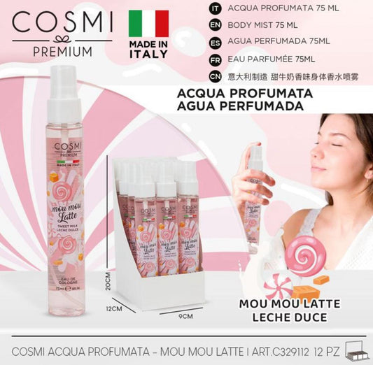 Acqua profumata corpo Cosmi - Mou mou latte-75ml