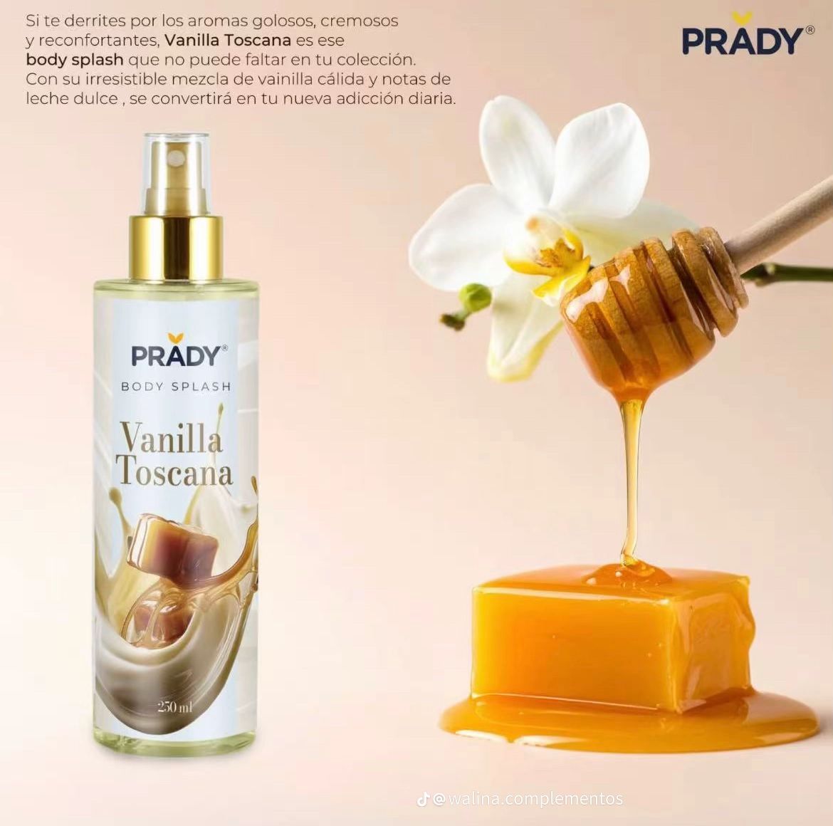 Acqua corpo profumata - Vanilla Toscana - 250ML - PRADY