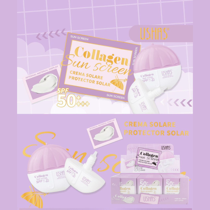 Crema viso al Collagene con protezione solare SPF50 - Ushas -
