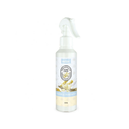 DEODORANTE SPRAY PER AMBIENTI E TESSUTI - VANILLA TOSCANA - profumazione BiancoLatte- 220ML- PRADY
