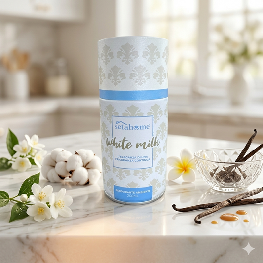 Deodorante per Ambiente Spray - Profumazione bianco Latte -Seta Blu -250ml