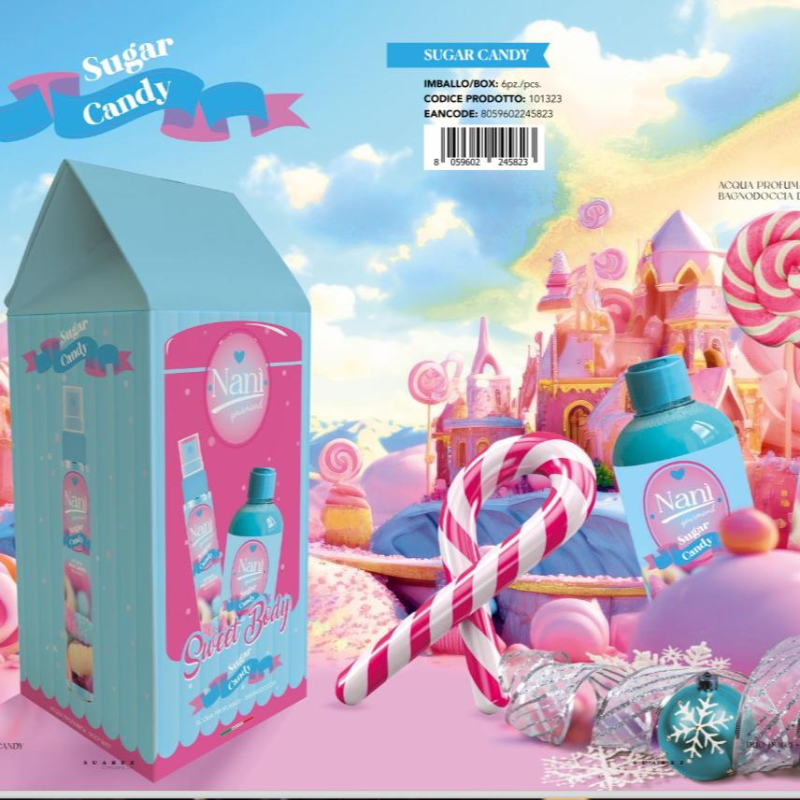 KIT NANI' - ACQUA PROFUMATA 75ML+ BAGNO DOCCIA 300ML - SUGAR CANDY
