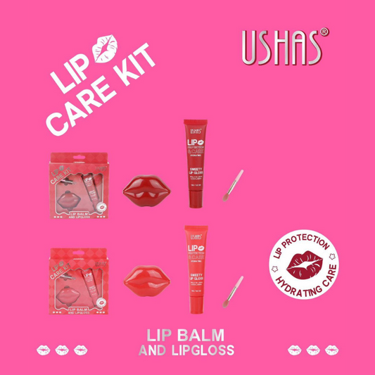 Lip Care Kit idratante - Lip Balm + Lip Gloss - Protezione labbra - Ushas