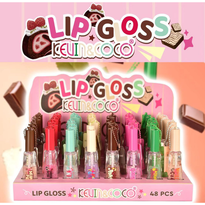 Lip Gloss two tone: trasparente e glitter - Kevin&Coco
