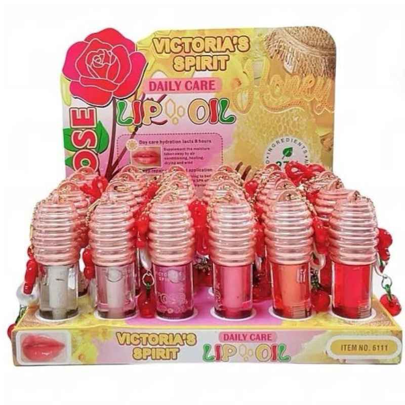 Lip Oil con ciondolo a fiocco