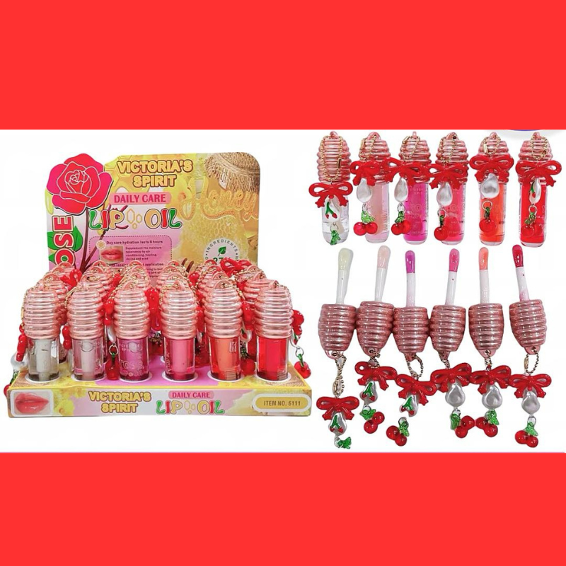 Lip Oil con ciondolo a fiocco
