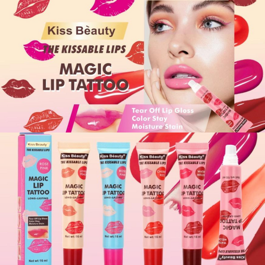 Magic Lip Tattoo - Peel off- Lunga durata- Kiss Beauty