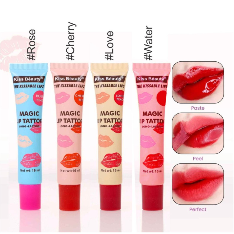 Magic Lip Tattoo - Peel off- Lunga durata- Kiss Beauty