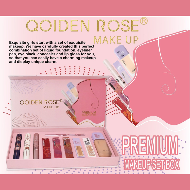 Make Up Box Premium - composta da 10 pezzi - mascara, eyeliner, lip gloss, fondotinta, correttore