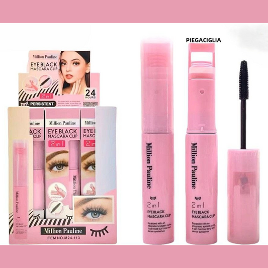 Mascara nero + Piegaciglia -2 in 1
