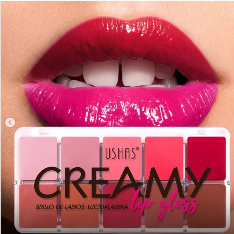 Palette di rossetti in crema -Ushas -10 colori