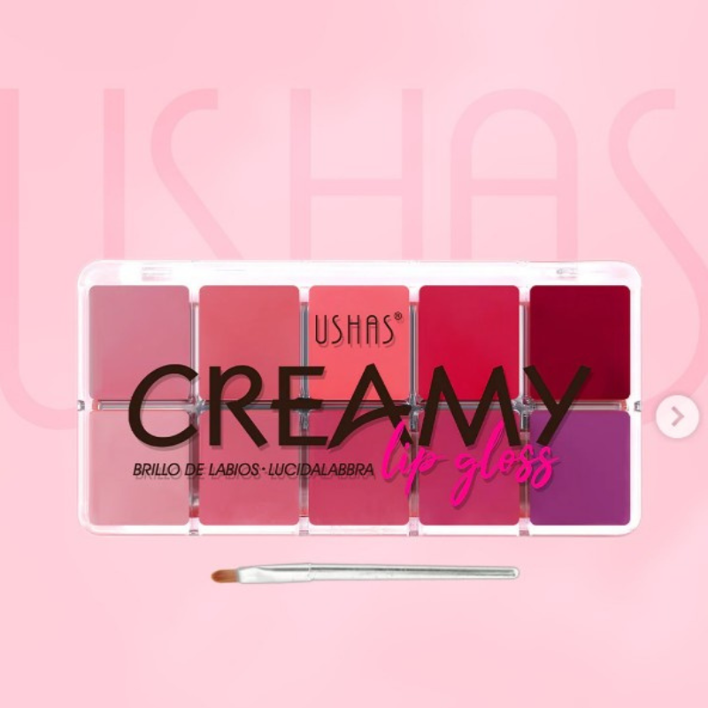 Palette di rossetti in crema -Ushas -10 colori