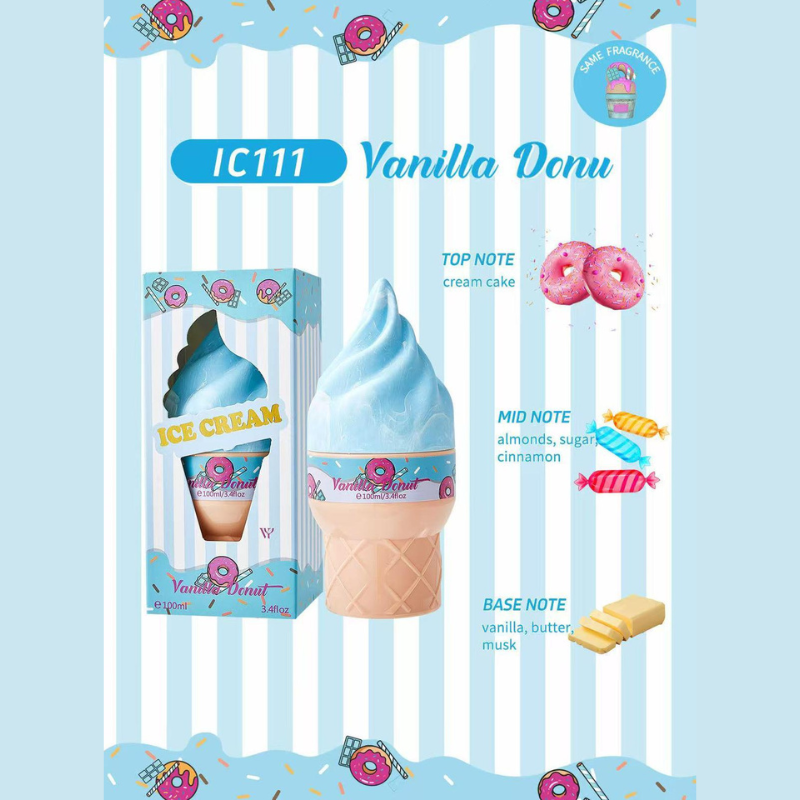 Profumo Spray a forma di Gelato -Icecream -varie profumazioni - 100ml