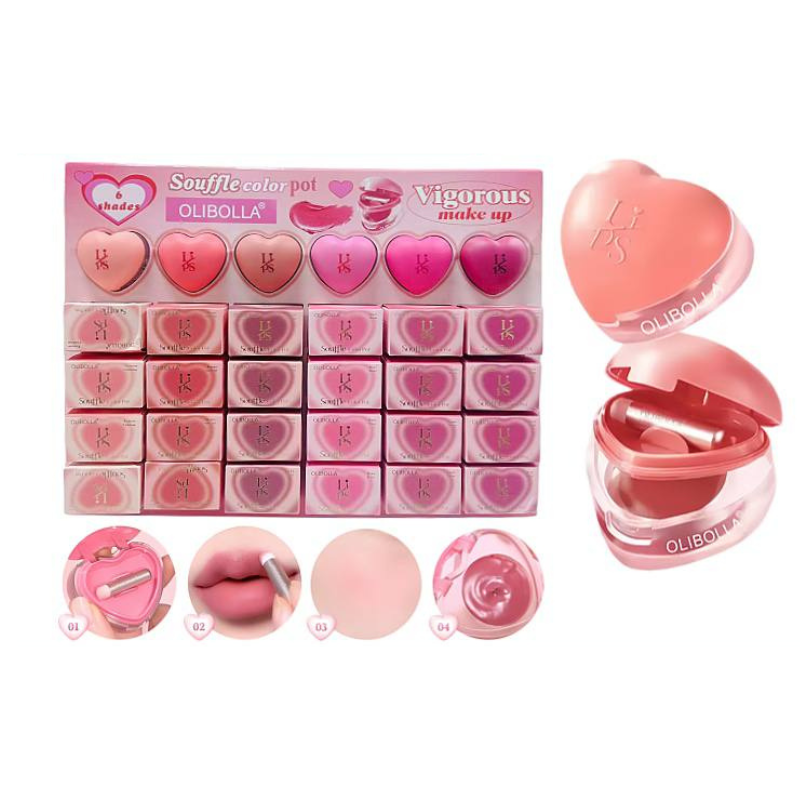 Soufflè Cuore- Rossetto e blush in crema 2 in 1 - Olibolla