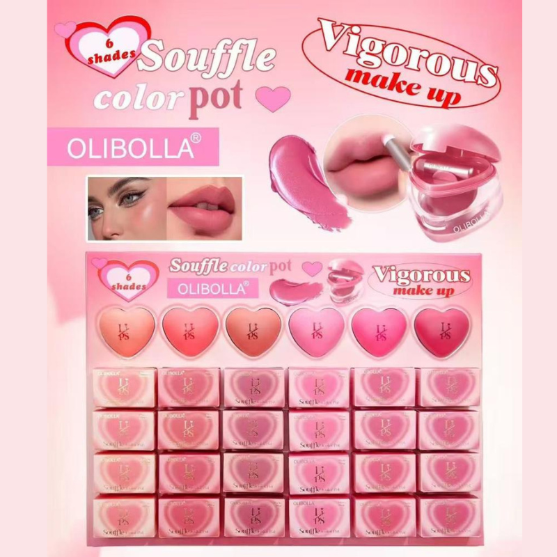 Soufflè Cuore- Rossetto e blush in crema 2 in 1 - Olibolla