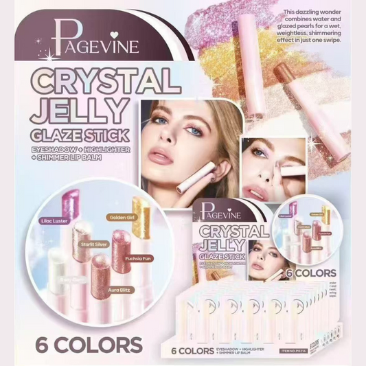 Crystal Jelly stick 3 in 1 -illuminante, ombretto e shimmer lip balm