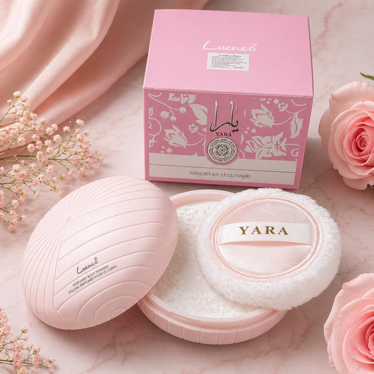 Talco per il corpo profumazione Yara rosa - 100 gr